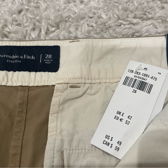 A&F Stretch Chino Shorts Men’s Size 28 - Picture 3 of 5